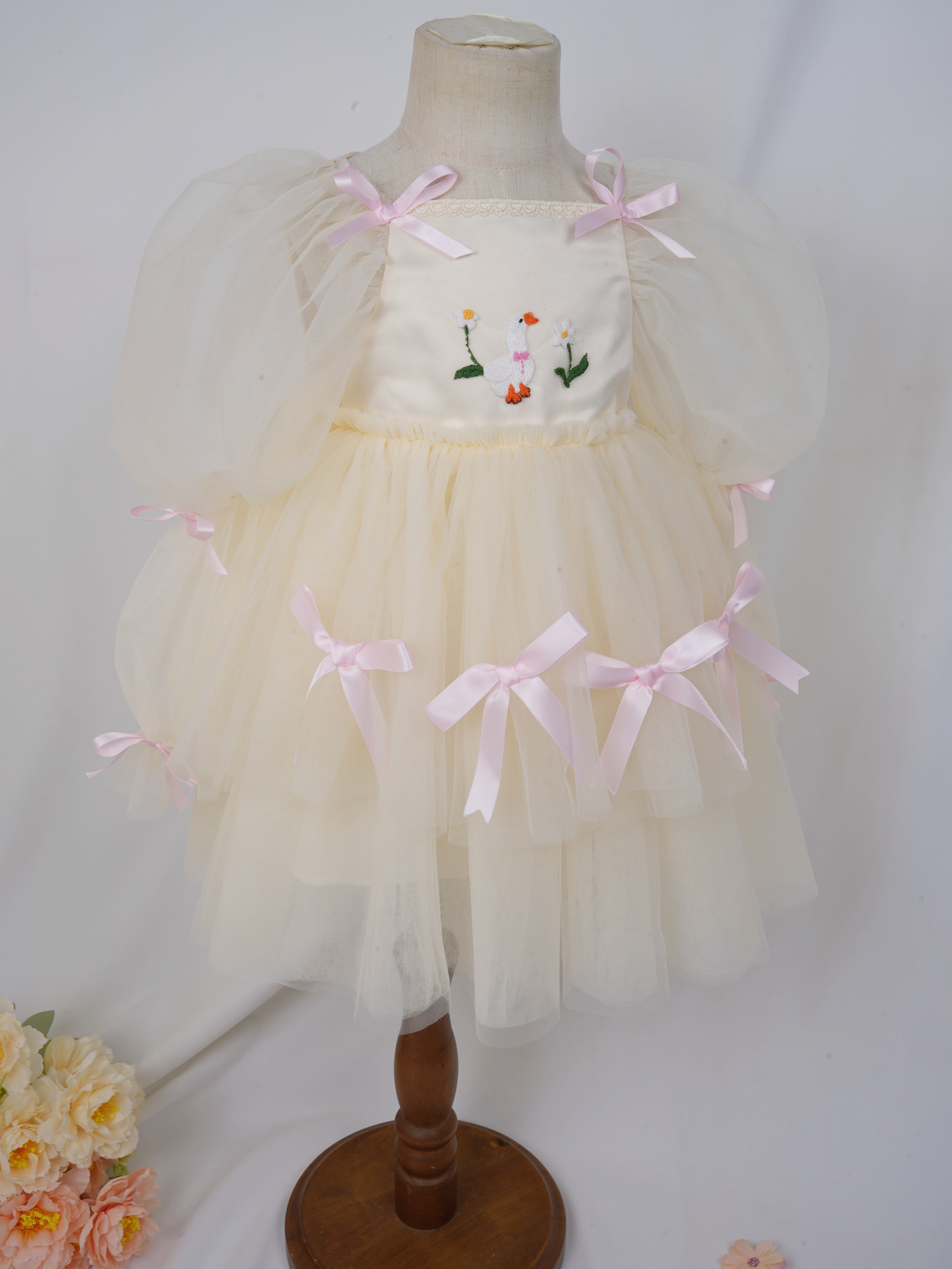 Cream Silly Goose Birthday Dress